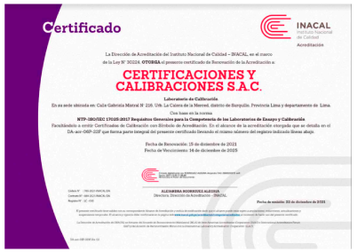 Vista previa del PDF oficial: ACREDITACIÓN NTP ISO/IEC 17025: Laboratorio de calibraciones